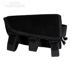 Sniper Stockpack - Black - Synthetic Suede Cheekpad-Stock Packs-Tactical Sharpshooter