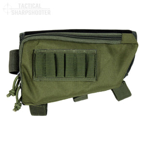 Sniper Stockpack - Green - Synthetic Suede Cheeckpad-Stock Packs-Tactical Sharpshooter