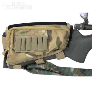 Sniper Stockpack - Multicam w/ Leather Suede Cheekpiece-Stock Packs-Tactical Sharpshooter